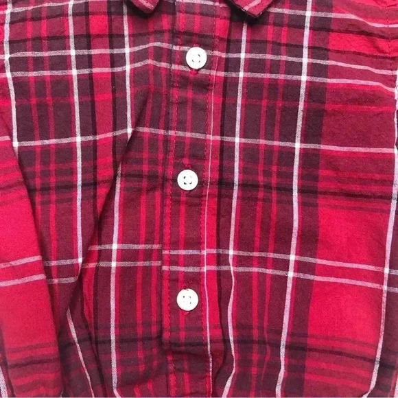 The Children’s Place Onesie Red/Black/White Plaid collared Buttoned 3-6 Months - Picture 10 of 16
